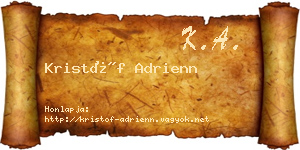 Kristóf Adrienn névjegykártya