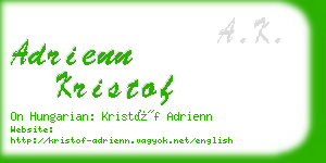 adrienn kristof business card